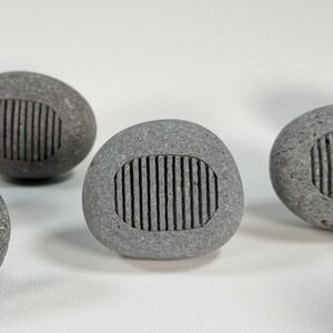 Lot‎ of 15 River Rock Custom Made Cabinet Hardware Knobs Grey Stone